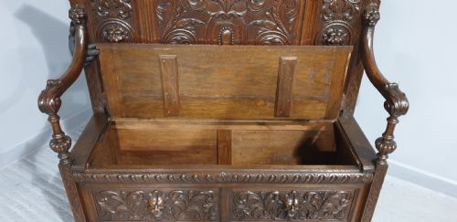 FABULOUS OAK MONKS BENCH - ADDITIONAL PHOTO 7