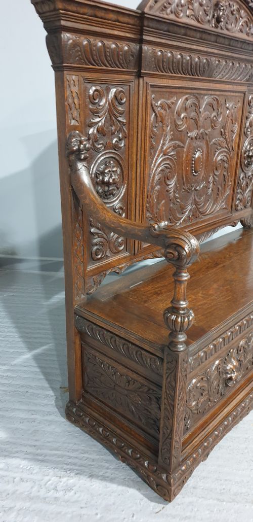 FABULOUS OAK MONKS BENCH - ADDITIONAL PHOTO 8