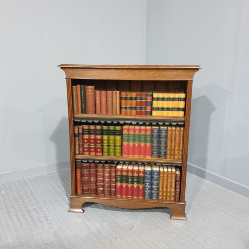 fig 1. Art Noveau Open Oak Adjustable Bookcase