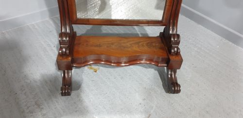 VICTORIAN MAHOGANY CHEVAL MIRROR - ADDITIONAL PHOTO 4