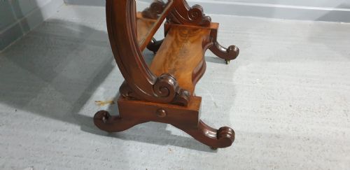 VICTORIAN MAHOGANY CHEVAL MIRROR - ADDITIONAL PHOTO 5