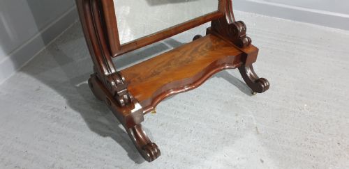 VICTORIAN MAHOGANY CHEVAL MIRROR - ADDITIONAL PHOTO 6