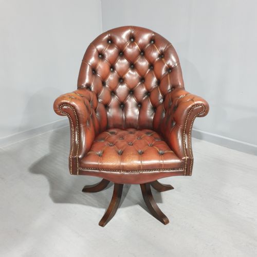 Outstanding Red Leather Office Desk Chair