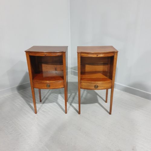 Pair Mahogany Bedside Lamp Cabinets