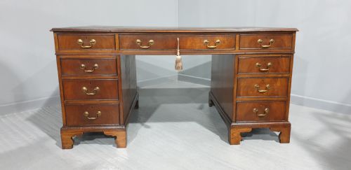 fig 1. Very Nice Mahogany Pedestal Desk