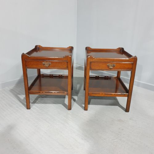 Pair Georgian Bedside Lamp Tables