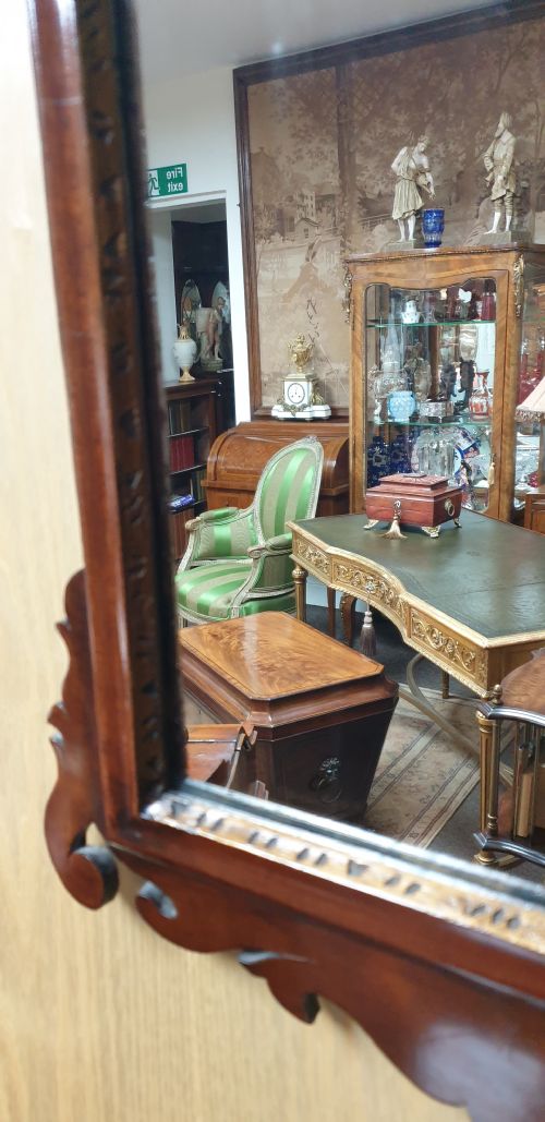 FINE GEORGIAN MAHOGANY MIRROR - ADDITIONAL PHOTO 5