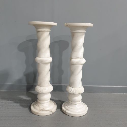 Super Pair White Marble Columns