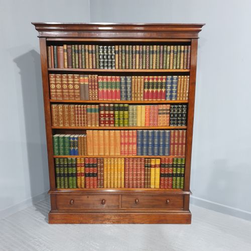 fig 1. Outstanding Victorian Open Library Bookcase