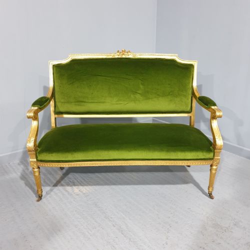 fig 1. Superb French Gilt Two Seat Sofa