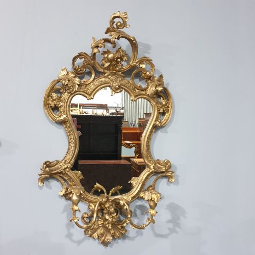 Gilt Rococco French Girondell Mirror