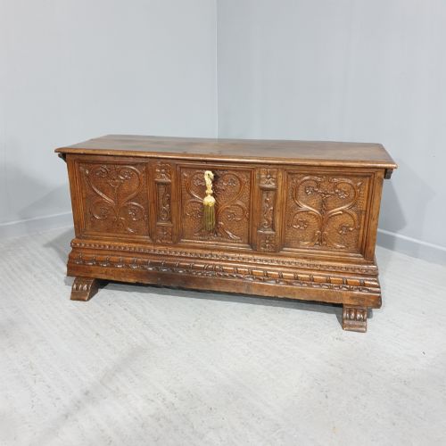 Wonderful Italian Walnut Cassone Coffer