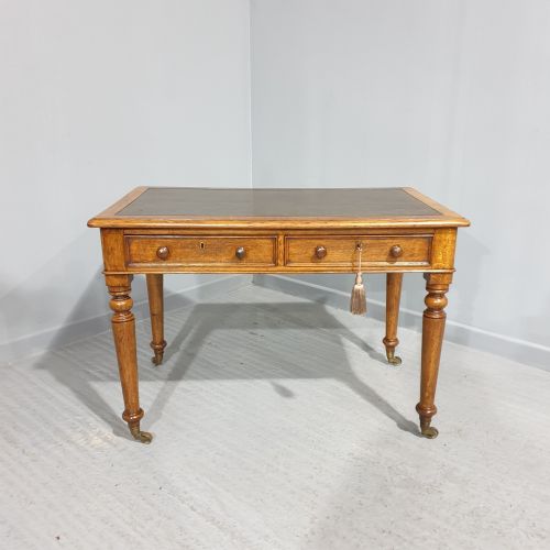 Victorian Golden Oak Writing Desk