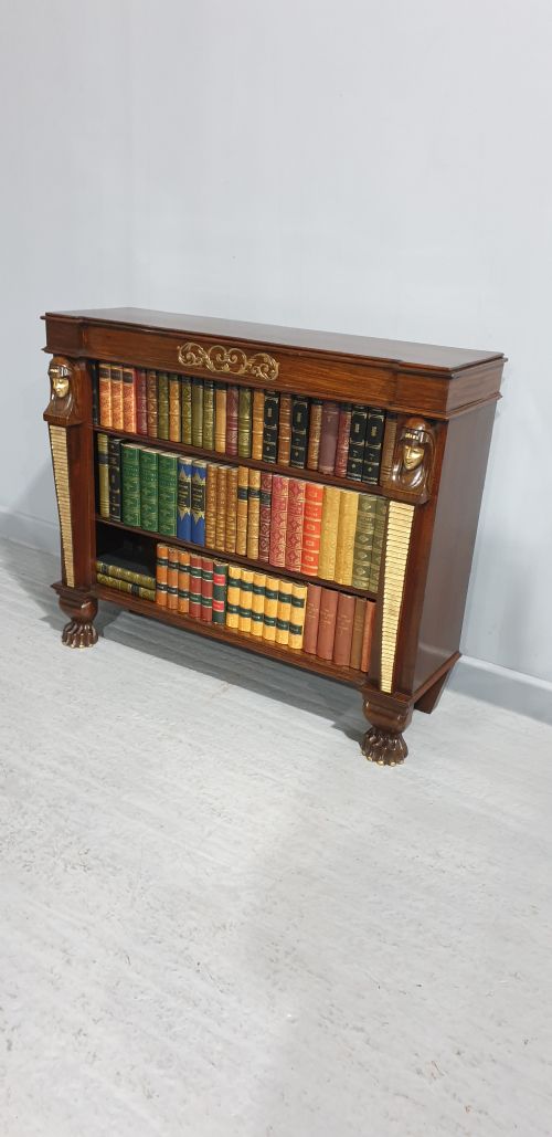 fig 1. Low Level Mahogany Open Bookcase