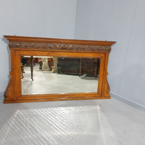 Lovely Pollard Oak Overmantle Mirror