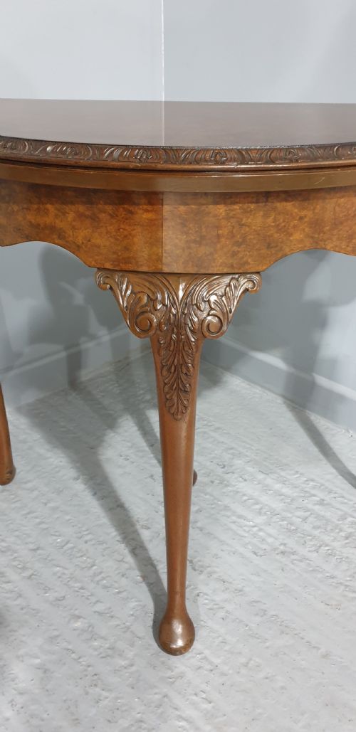 BURR WALNUT GAMES TABLE - ADDITIONAL PHOTO 1