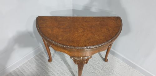 BURR WALNUT GAMES TABLE - ADDITIONAL PHOTO 2
