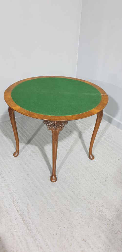 BURR WALNUT GAMES TABLE - ADDITIONAL PHOTO 5