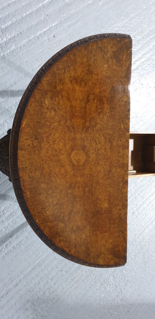 BURR WALNUT GAMES TABLE - ADDITIONAL PHOTO 8