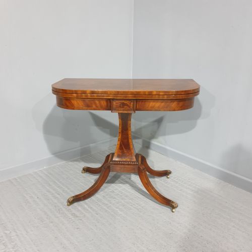 Fine Inlaid Mahogany Card Games Table