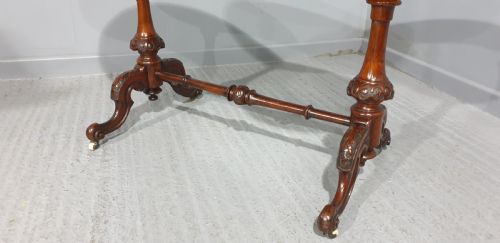 VICTORIAN BURR WALNUT DESK - ADDITIONAL PHOTO 2