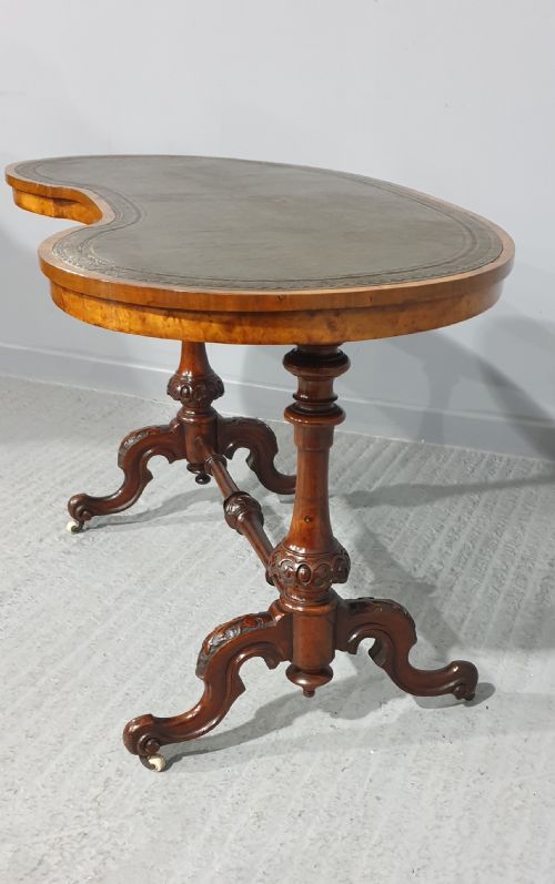 VICTORIAN BURR WALNUT DESK - ADDITIONAL PHOTO 10