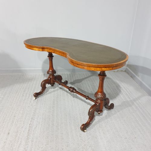 VICTORIAN BURR WALNUT DESK - ADDITIONAL PHOTO 1