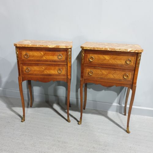 Super Pair French Bedside Lamp Tables