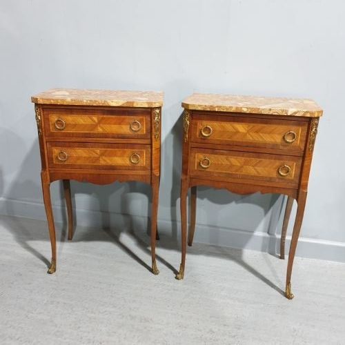 fig 1. Super Pair French Bedside Lamp Tables