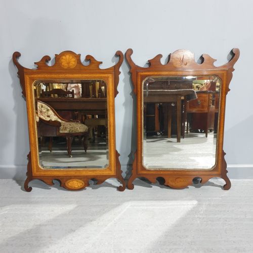 Lovely Pair Georgian Inlaid Mirrors