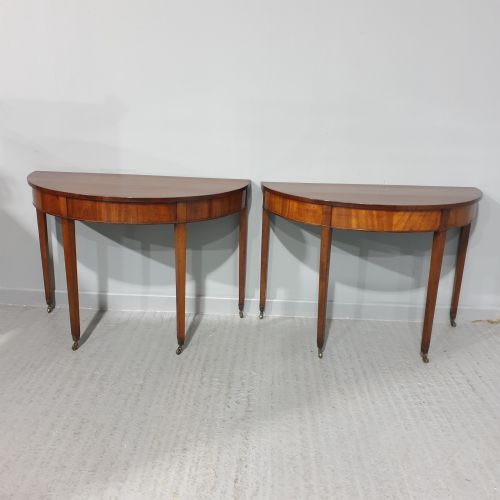 Superb Pair Regency Mahogany Console Tables