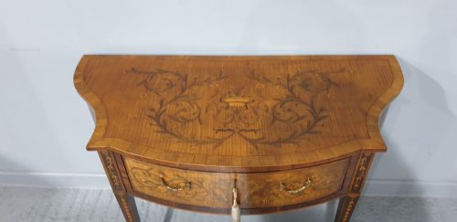 fig 1. Wonderful Inlaid Serpentine Side Table