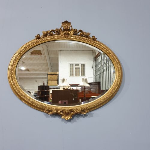 Victorian Oval Gilt Mirror