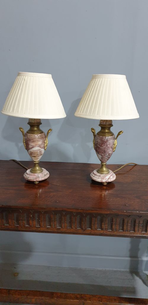 Super Pair Marble Table Lamps