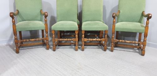 SUPERB SET SIX OAK DINING CHAIRS - ADDITIONAL PHOTO 5