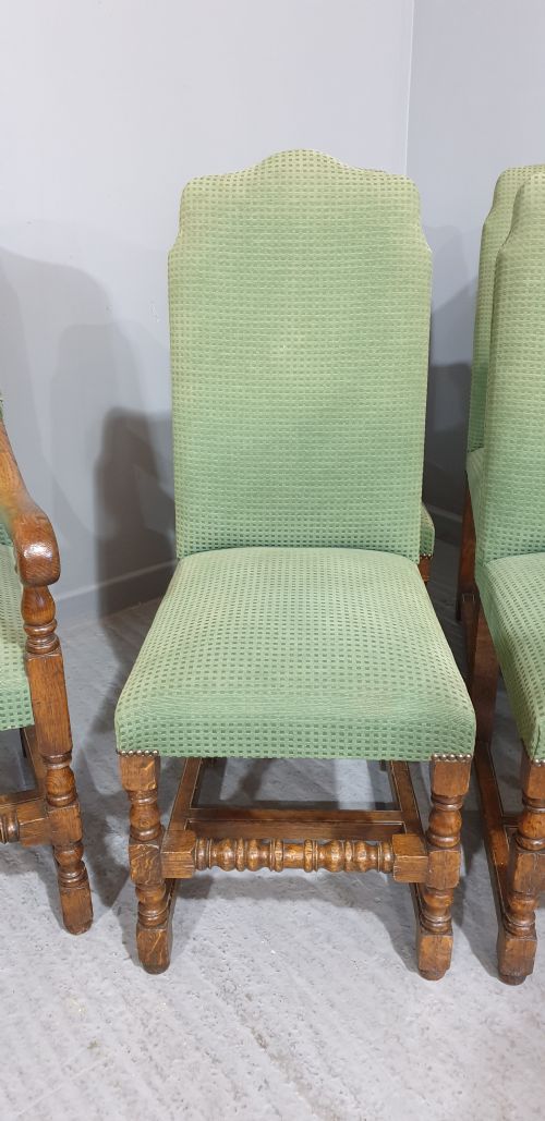 SUPERB SET SIX OAK DINING CHAIRS - ADDITIONAL PHOTO 8