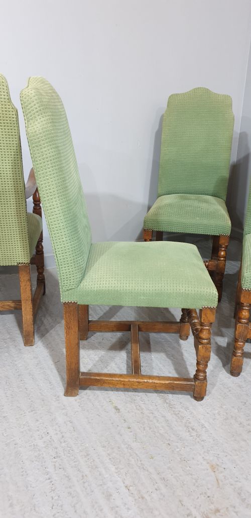 SUPERB SET SIX OAK DINING CHAIRS - ADDITIONAL PHOTO 11