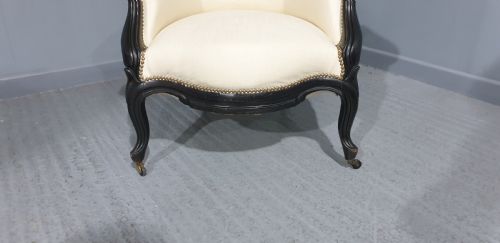SUPERB VICTORIAN EBONSIED ARMCHAIR - ADDITIONAL PHOTO 10