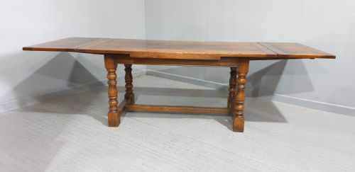 fig 1. Superb Oak Refrectory Drawleaf Dining Table