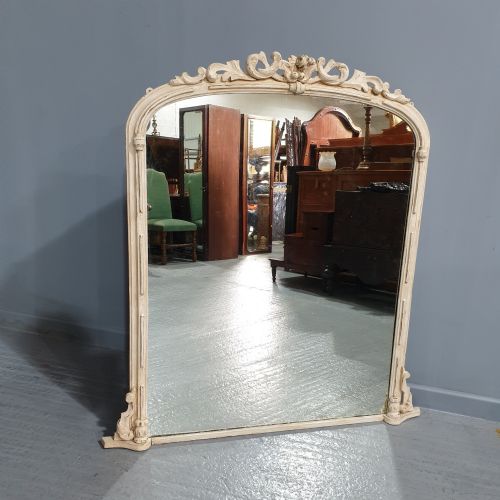 English Painted Overmantle Mirror