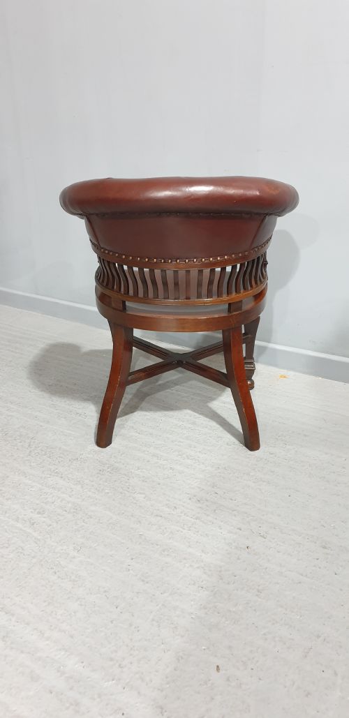 VICTORIAN MAHOGANY OFFICE DESK CHAIR - ADDITIONAL PHOTO 6
