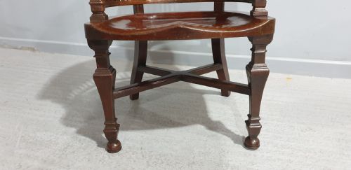 VICTORIAN MAHOGANY OFFICE DESK CHAIR - ADDITIONAL PHOTO 7