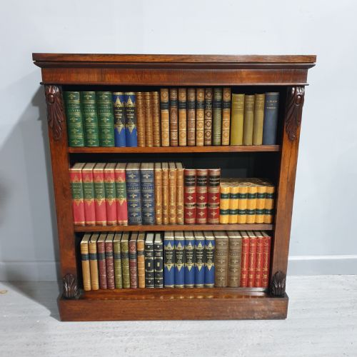 Fine Victorian Rosewood Open Adjustable Library Bookcase