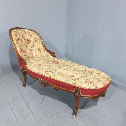 Super Victorian Mahogany Day Bed Chaise Lounge