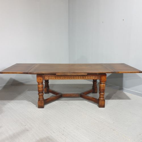 fig 1. Superb Oak Refrectory Dining Table and Eight Chairs