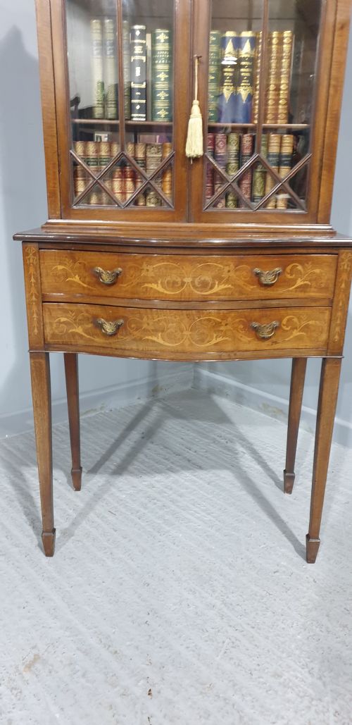 fig 1. Good Quality Inlaid Mahogany Bookcase