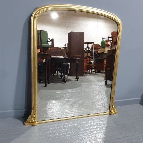Good English Arched Top Overmantle Mirror
