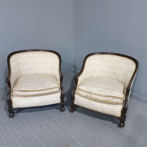 FAB PAIR HOOP BACKED EASY CHAIRS - ADDITIONAL PHOTO 1