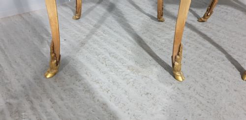 SUPER PAIR FRENCH PAINTED LAMP SIDE TABLES - ADDITIONAL PHOTO 3