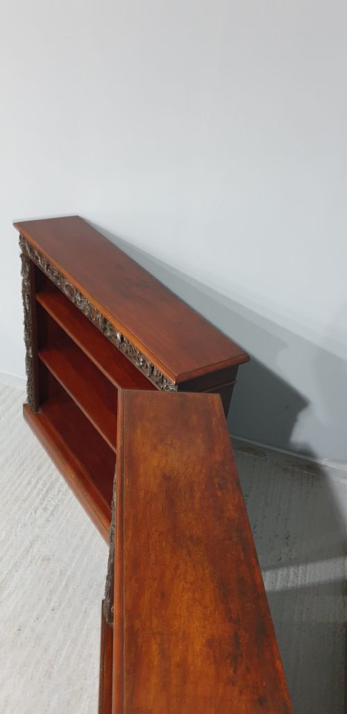WONDERFUL PAIR MAHOGANY OPEN ADJUSTABLE LIBRARY BOOKCASES - ADDITIONAL PHOTO 7